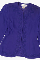 Vintage Purple Anne French Embroidered Blazer (1980s)