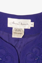 Vintage Purple Anne French Embroidered Blazer (1980s)