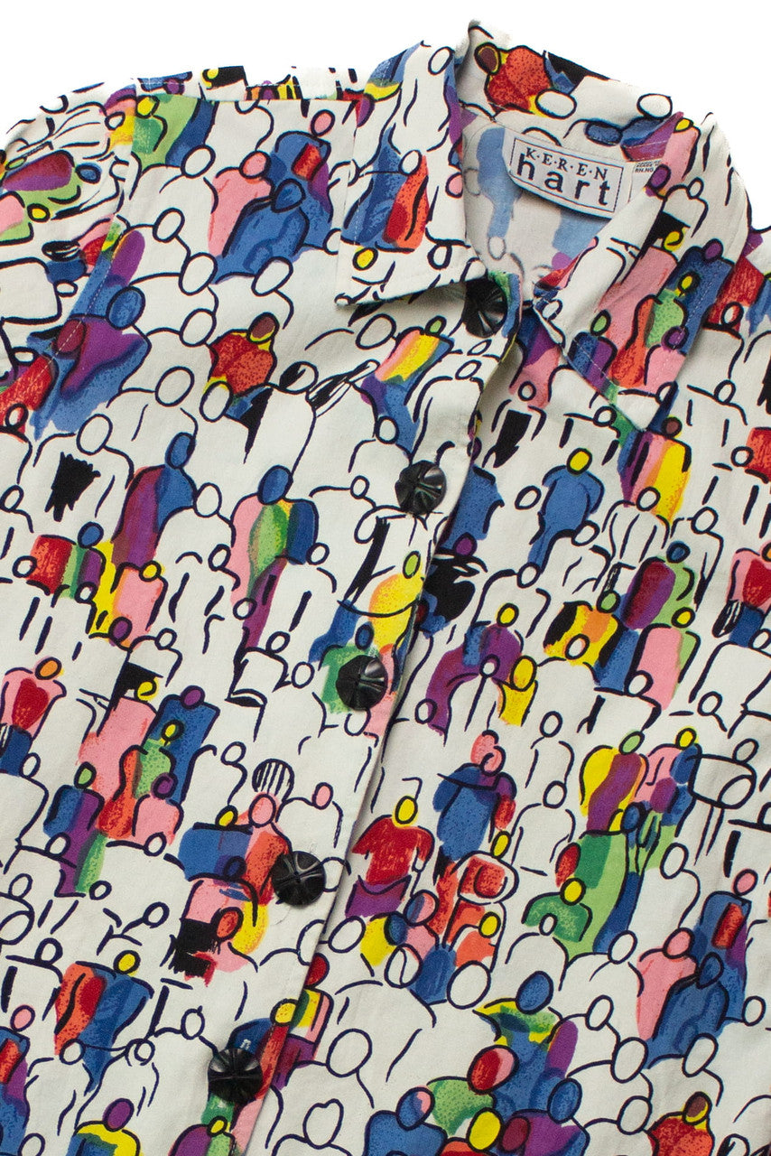Vintage Rainbow People Lightweight Jacket (sz. Small)