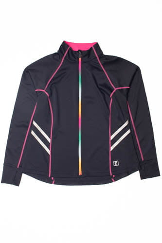 FILA Sport Rainbow Zipper Pink Stitch Lightweight Jacket