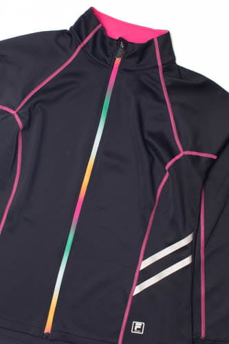 FILA Sport Rainbow Zipper Pink Stitch Lightweight Jacket