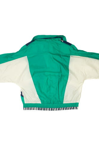 Vintage Navy Striped Colorblock Lightweight Jacket