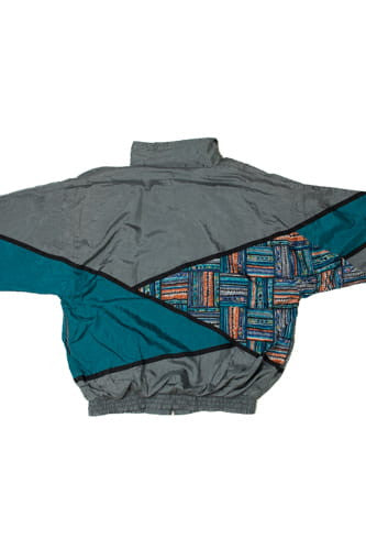 Vintage 80's Pattern Color Block Lightweight Jacket