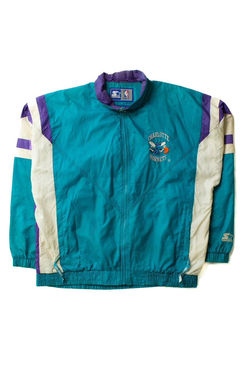 Vintage Charlotte Hornets Lightweight Starter Jacket (1990s)