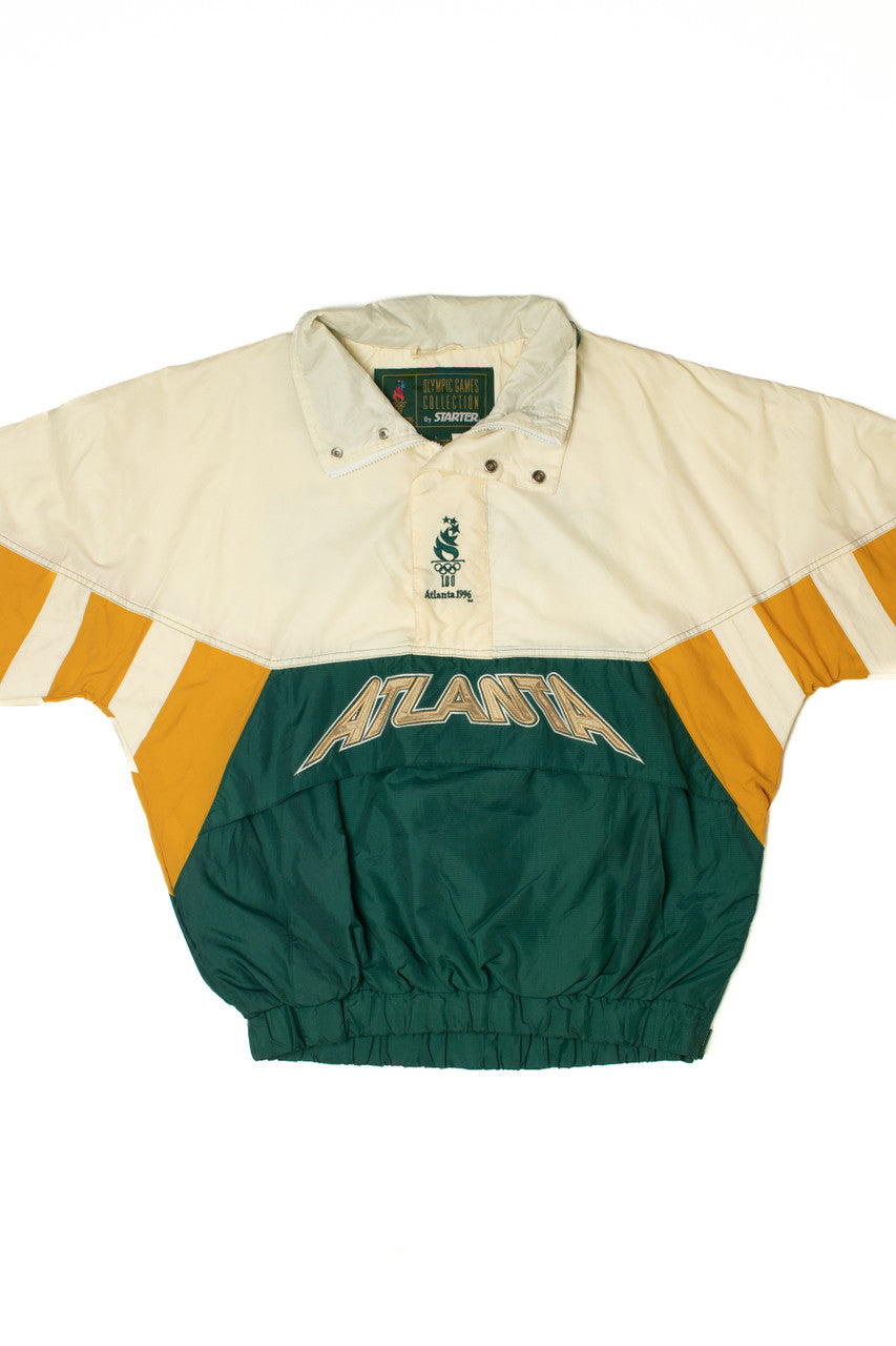 Vintage 1996 Atlanta Olympics Games Kangaroo Pocket Starter Jacket