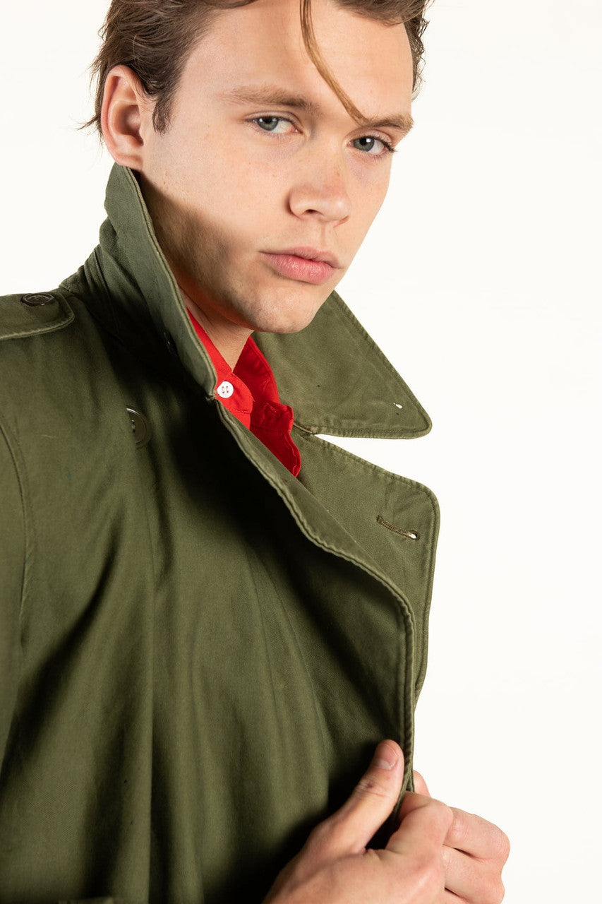 Military Olive Green Trench Coat  Ragstock