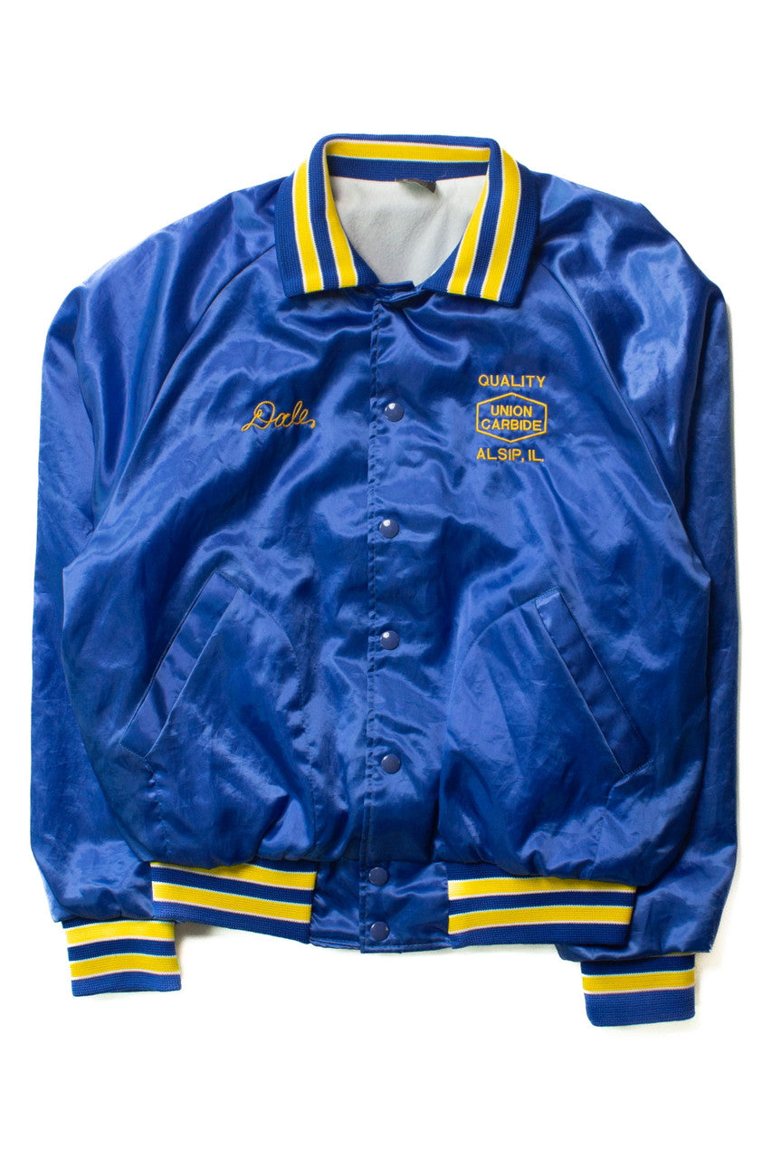 Vintage Union Carbide Satin Bomber Jacket (1980s)