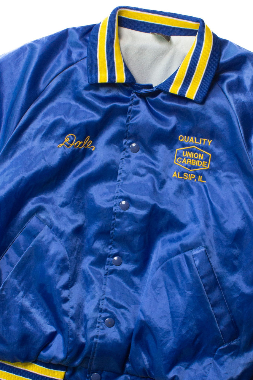 Vintage Union Carbide Satin Bomber Jacket (1980s)