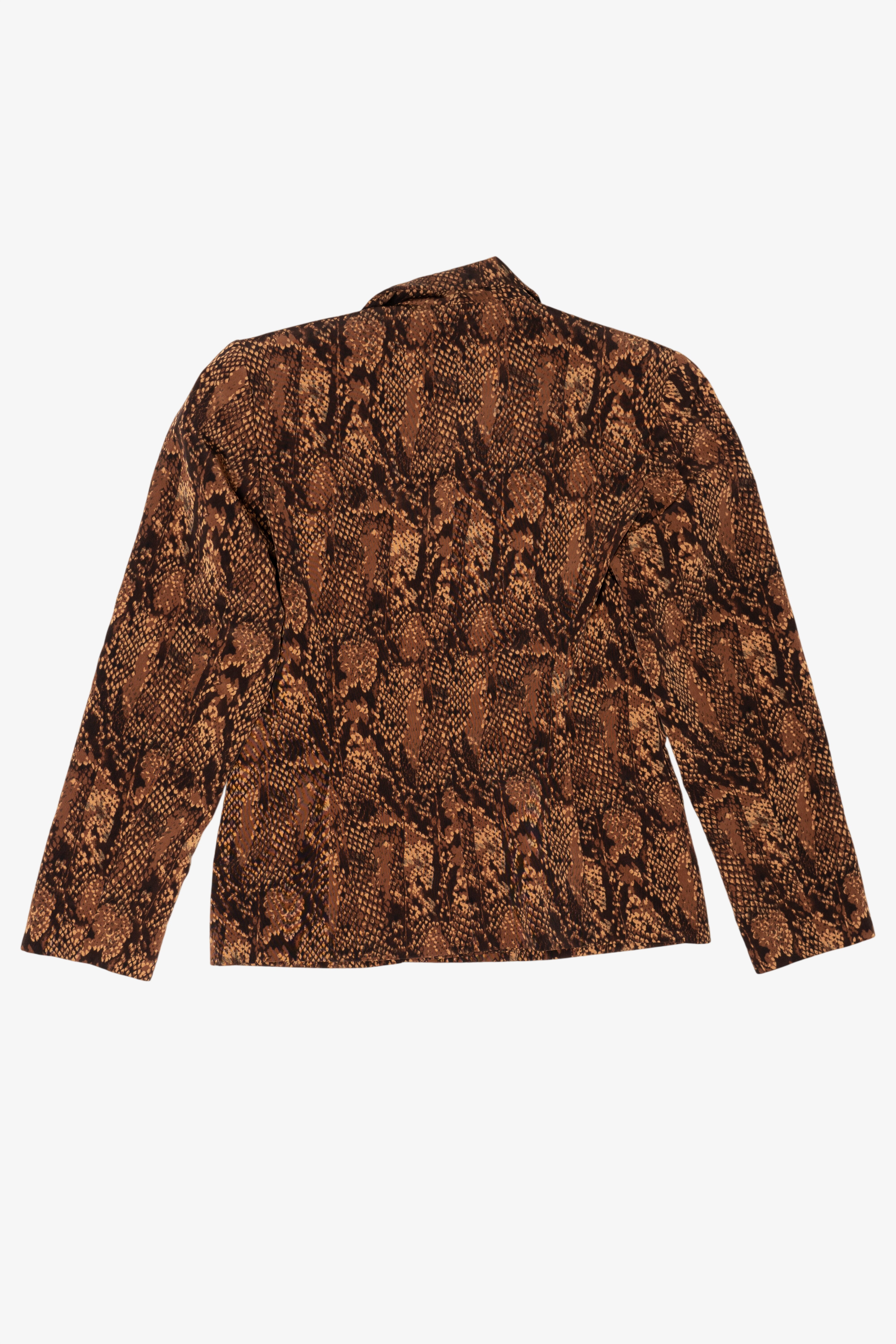 Vintage Kasper ASL Snakeskin Print Blazer (1980s)