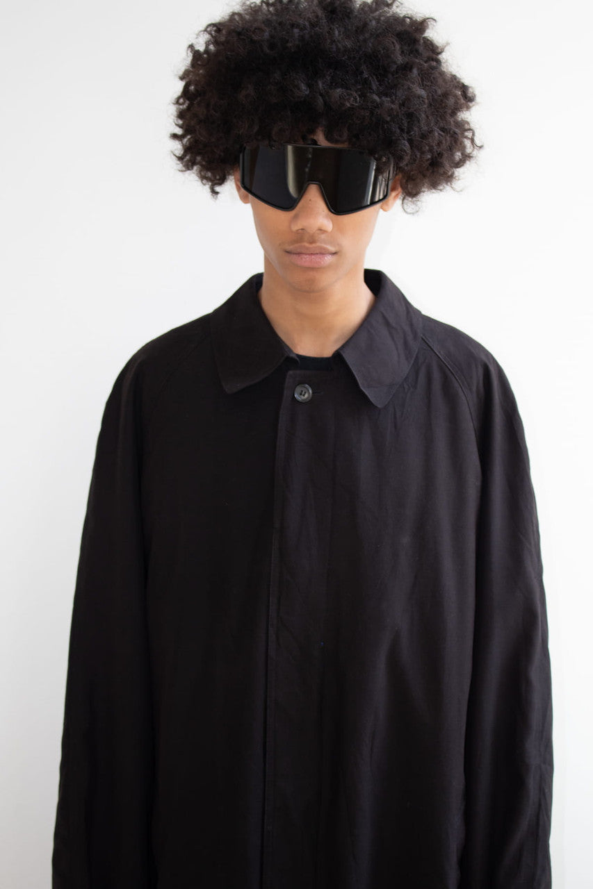 Vintage Black Ralph Lauren Trench Coat (1990s)