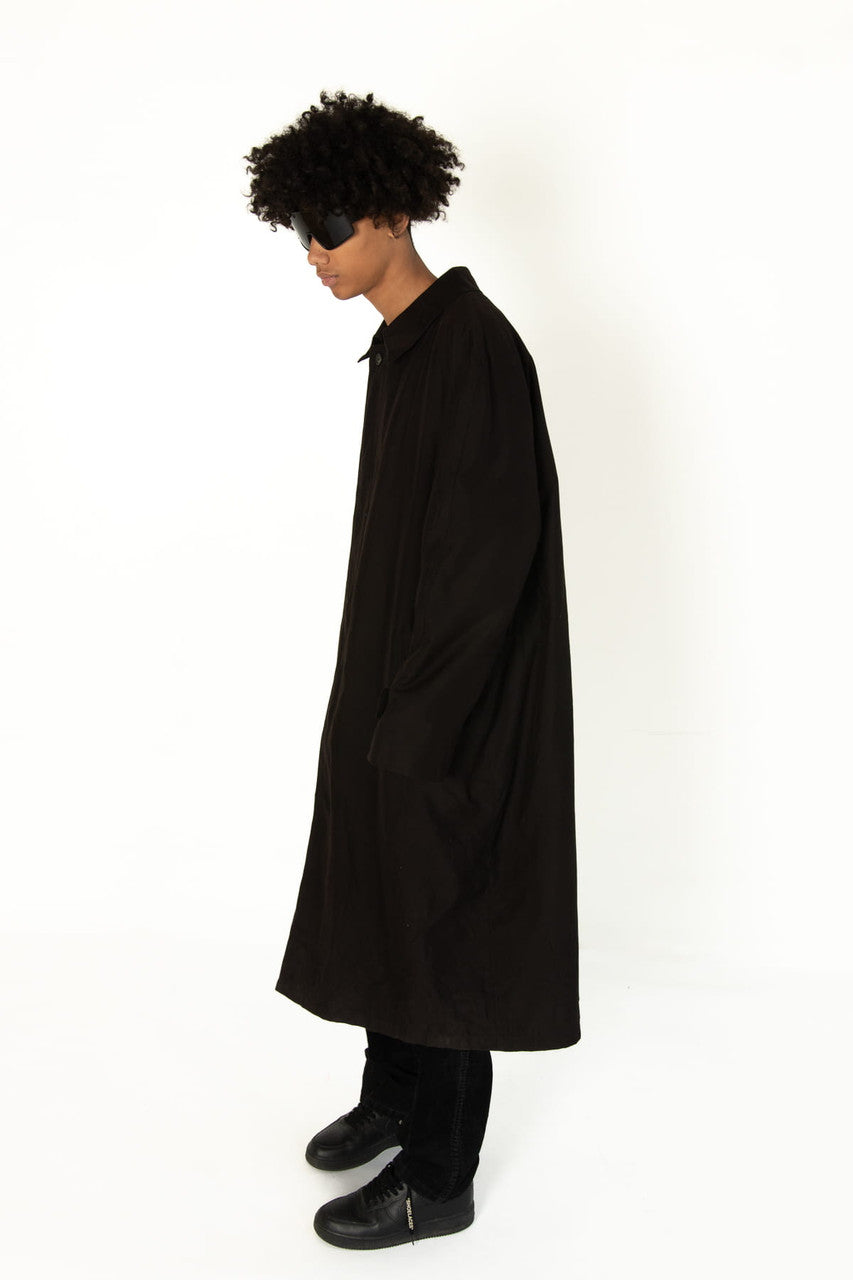 Vintage Black Ralph Lauren Trench Coat (1990s)