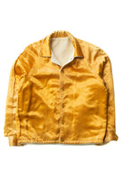 Vintage Gold Satin Sherpa Lined Jacket (1970s)