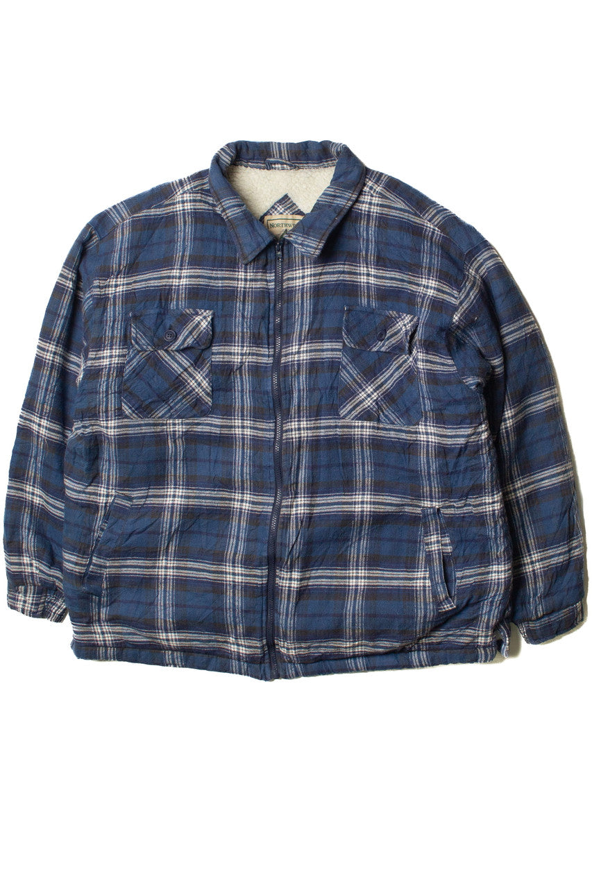 Vintage Northwest Territory Sherpa Lined Flannel Lightweight Jacket