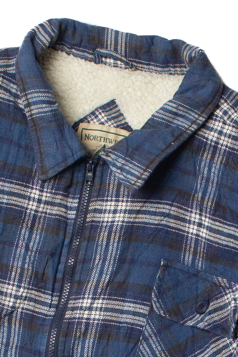 Vintage Northwest Territory Sherpa Lined Flannel Lightweight Jacket