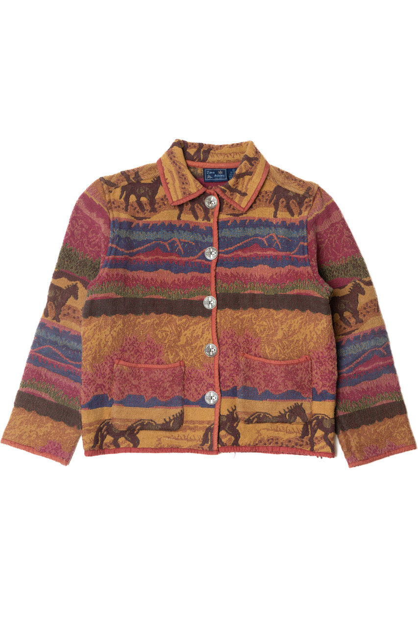 Vintage Horse Tapestry Lightweight Jacket