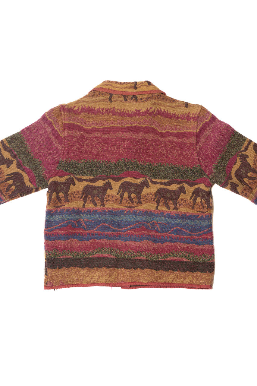 Vintage Horse Tapestry Lightweight Jacket