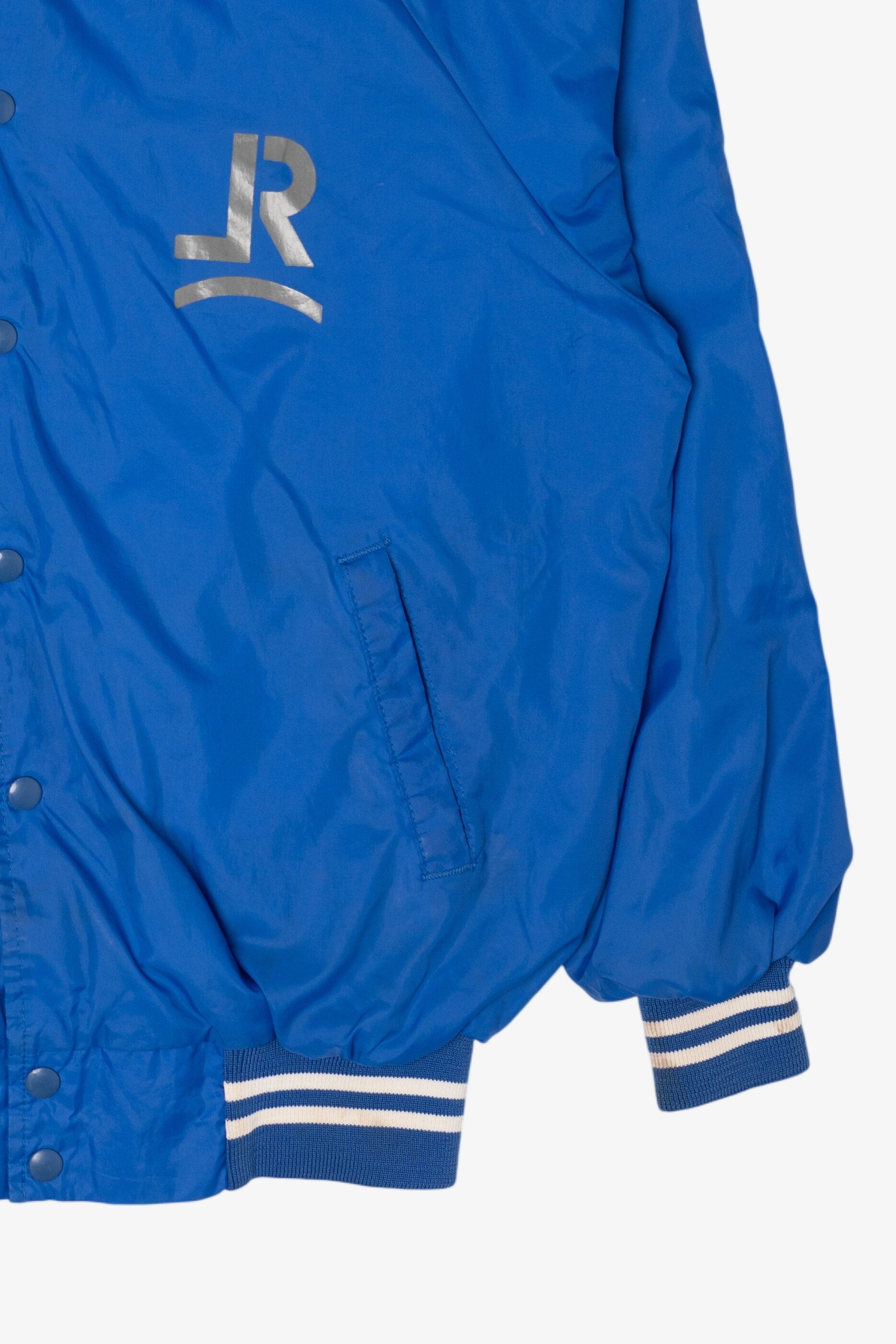 Vintage Blue Latigo Ranch Varsity Jacket (1980s)