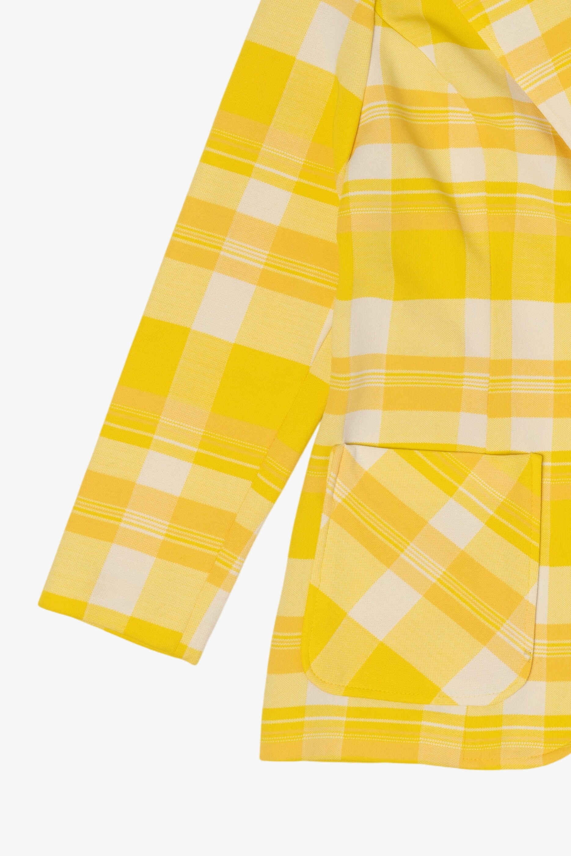 Vintage Yellow Checkered Fem-e-nits Blazer (1970s)