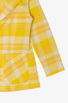 Vintage Yellow Checkered Fem-e-nits Blazer (1970s)