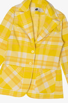 Vintage Yellow Checkered Fem-e-nits Blazer (1970s)