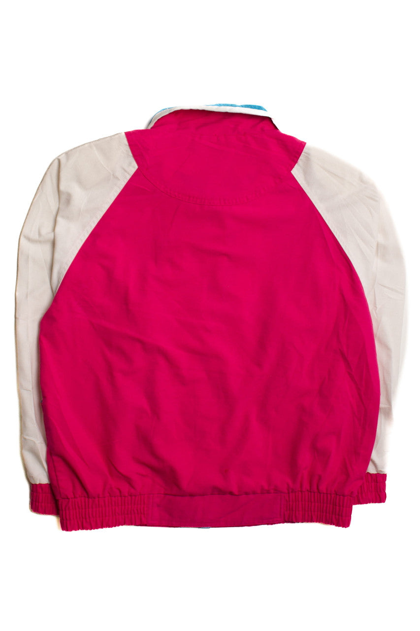 Vintage Magenta Color Block Lightweight Jacket (1990s)