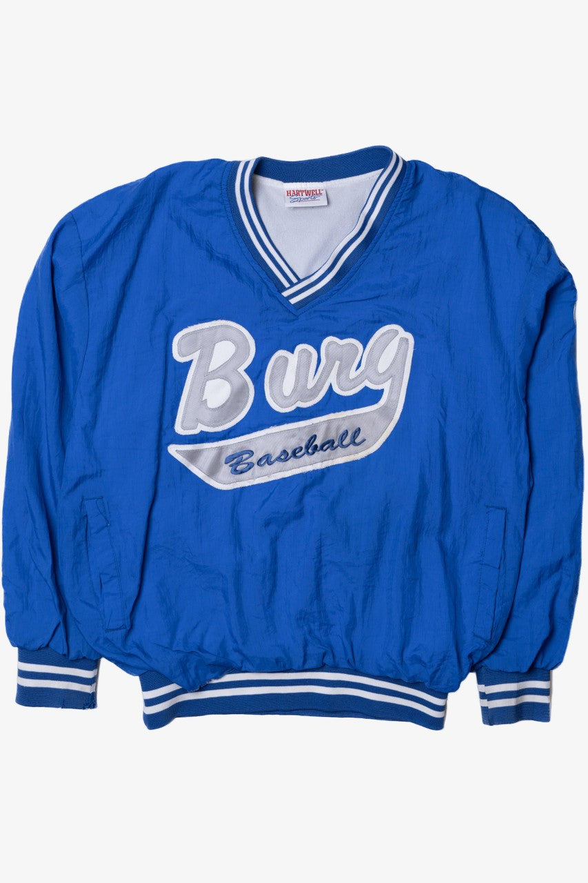Vintage "Burg Baseball" Windbreaker Pullover Lightweight Jacket