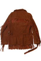 Vintage Faux Suede Fringe Lightweight Jacket