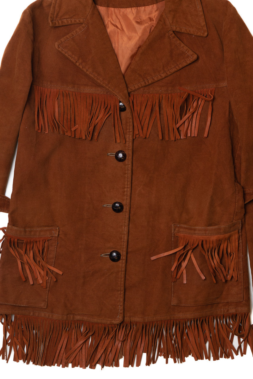 Vintage Faux Suede Fringe Lightweight Jacket – Ragstock