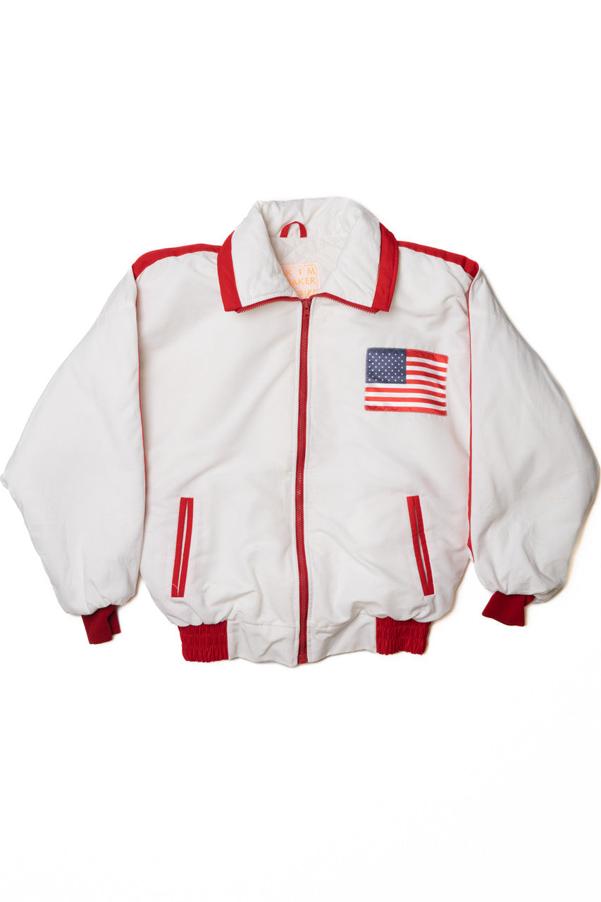 Vintage American Flag Kim Baker Designs Lightweight Jacket