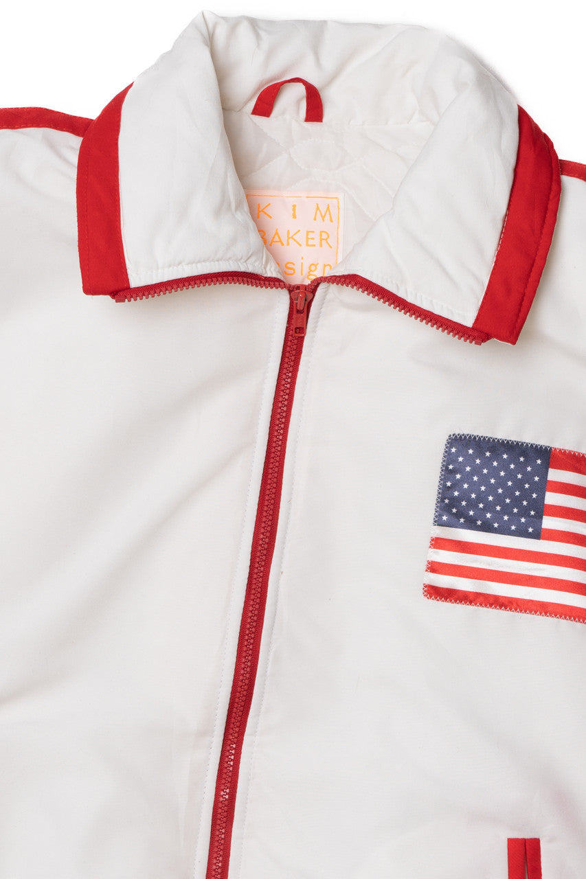 Vintage American Flag Kim Baker Designs Lightweight Jacket