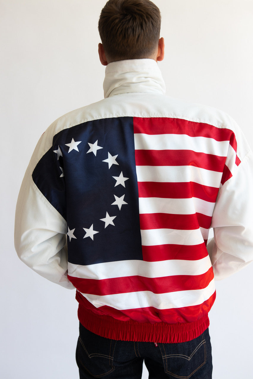 Vintage American Flag Kim Baker Designs Lightweight Jacket