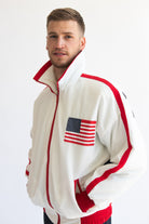 Vintage American Flag Kim Baker Designs Lightweight Jacket