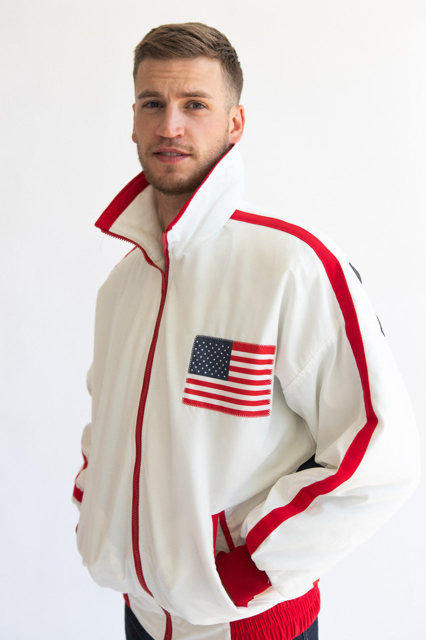 Vintage American Flag Kim Baker Designs Lightweight Jacket