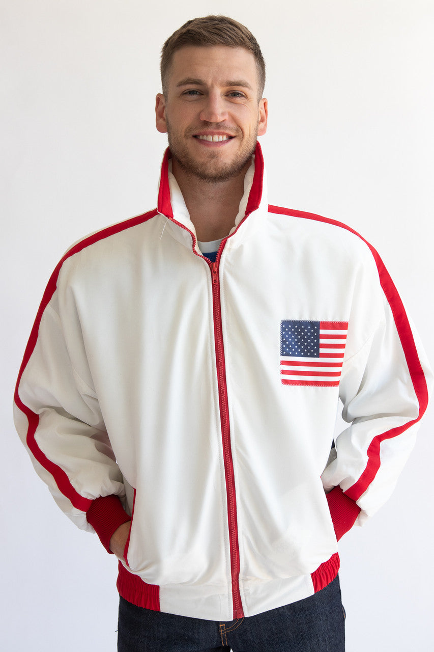 Vintage American Flag Kim Baker Designs Lightweight Jacket