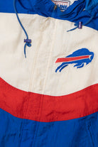 Vintage Buffalo Bills NFL Full Zip Hooded Puffer Apex One Lightweight Jacket