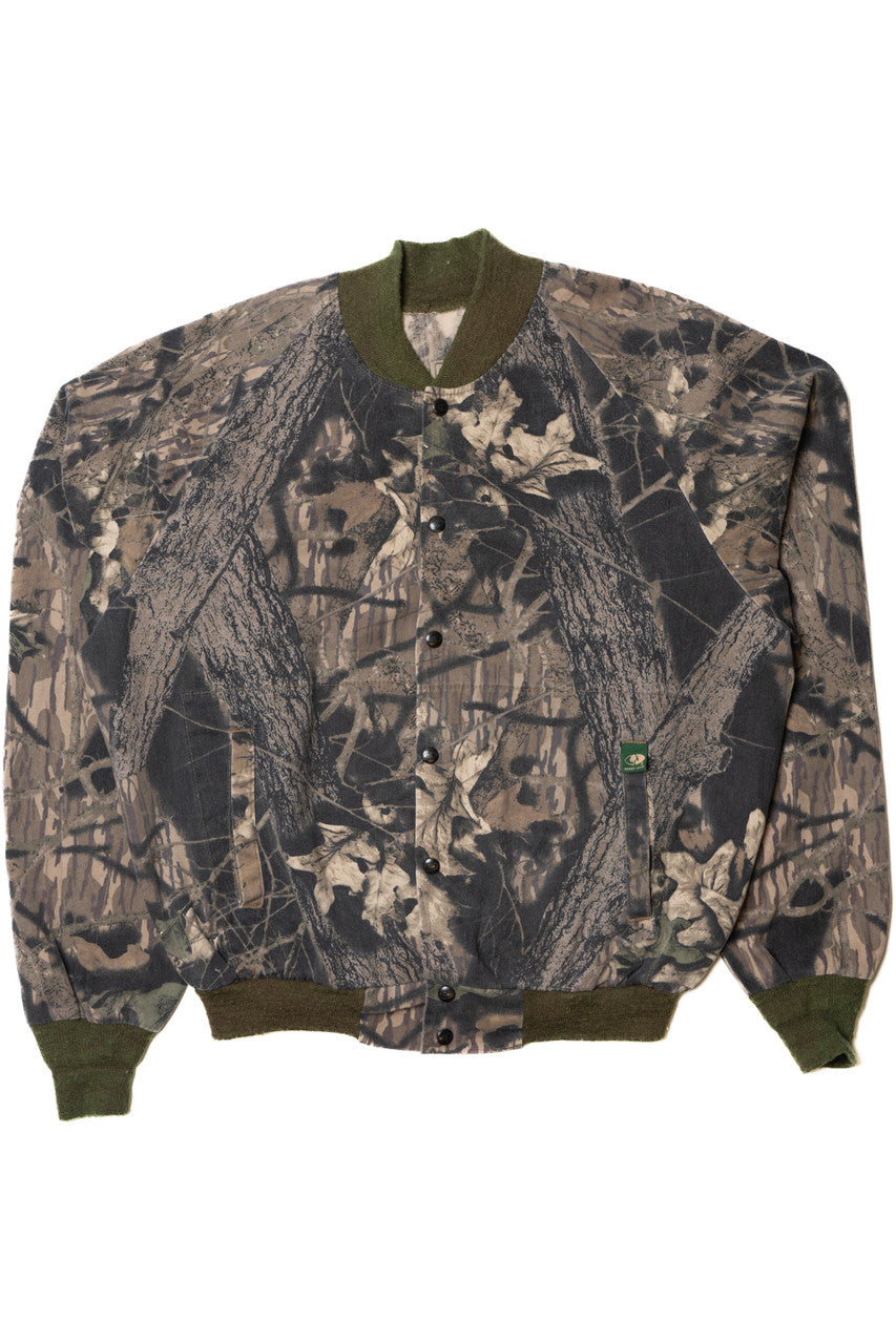 Mossy Oak Brand Camo Snap Button Coach Style Jacket
