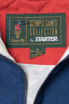 Vintage 1996 Atlanta Olympics American Flag Starter Lightweight Jacket