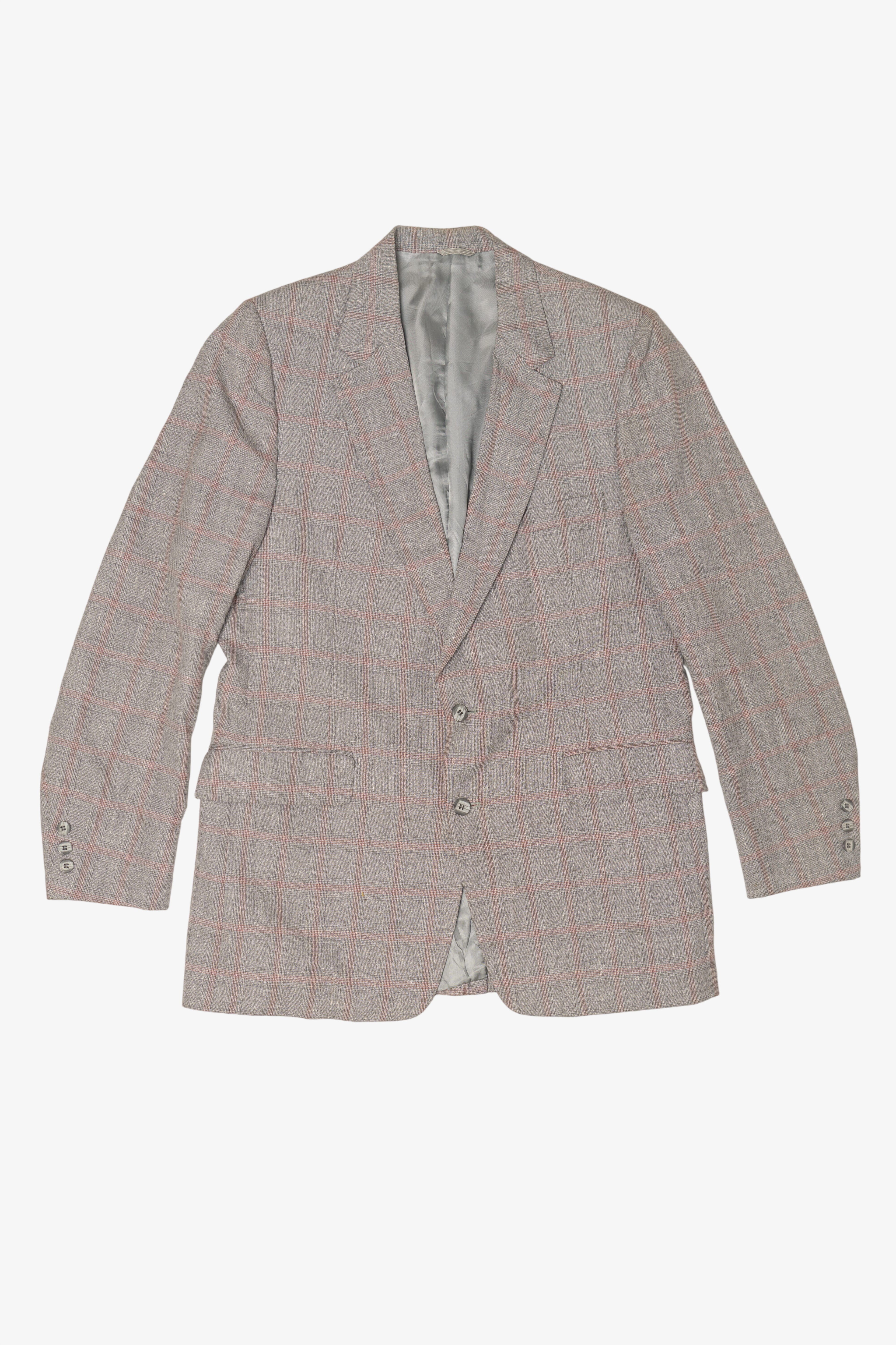 Vintage Gray Plaid Blazer (1980s)
