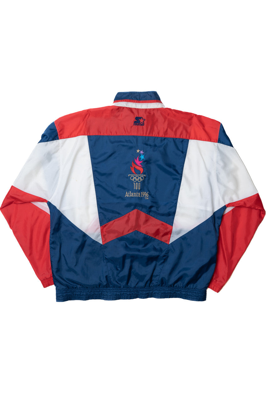 Vintage 1996 Atlanta Olympics "USA" Embroidered Back Starter Lightweight Jacket
