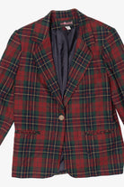 Vintage Red Plaid Sag Harbor Blazer (1990s)
