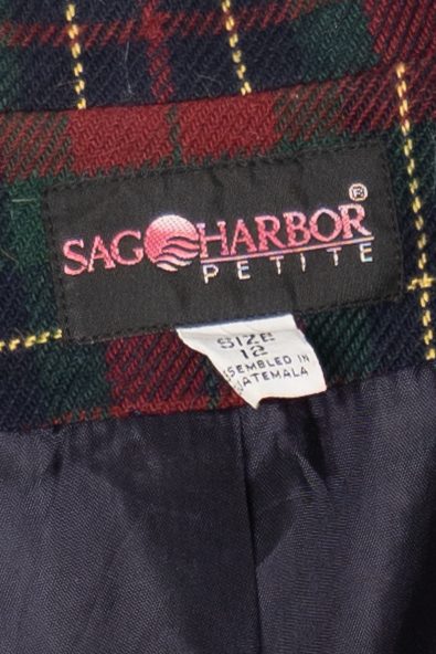 Vintage Red Plaid Sag Harbor Blazer (1990s)