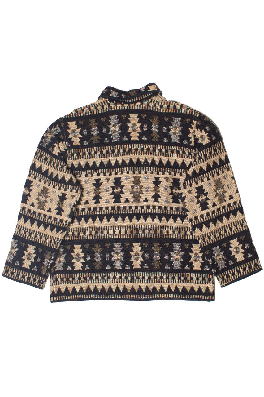 Vintage Fashion Bug Geometric Pattern Tapestry Jacket