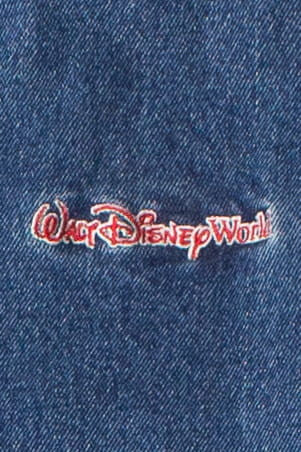 Vintage Embroidered Walt Disney World Denim Varsity Lightweight Jacket (1990s)