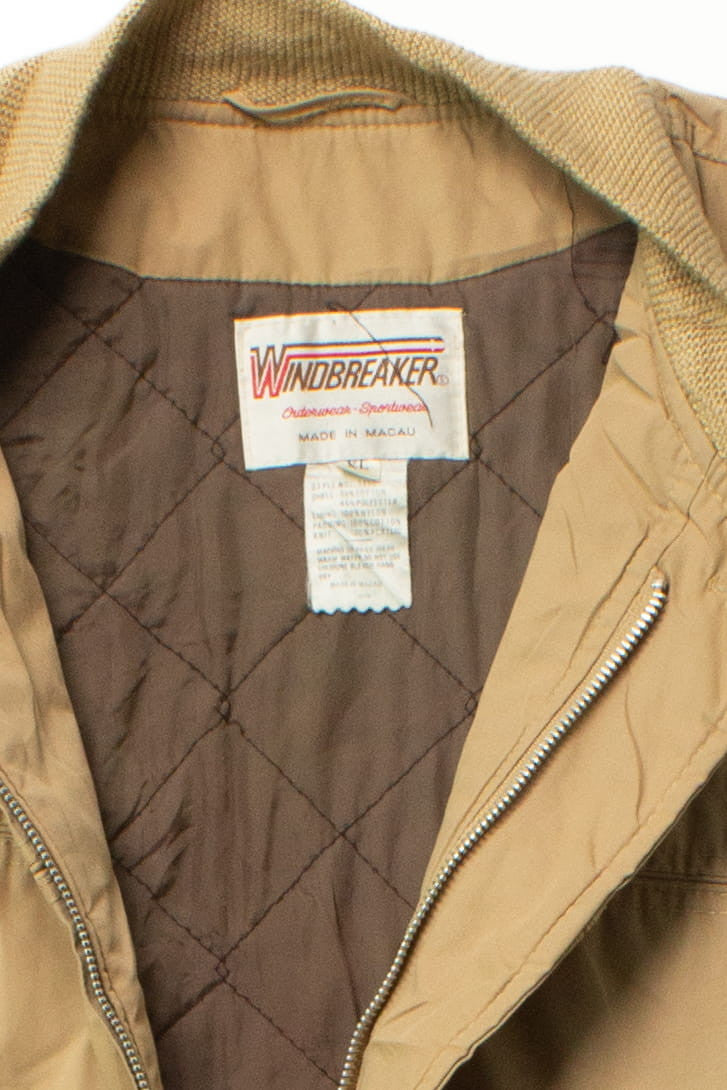 Vintage Tan Windbreaker Brand Jacket (1980s)