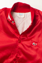 Vintage Red Owl Satin Bomber Jacket (1980s)