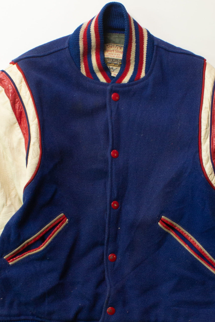 Vintage Red White & Blue Varsity Jacket (1960s)