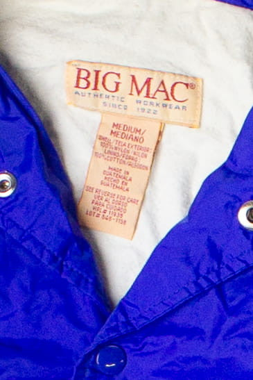 Vintage Big Mac Authentic Workwear Windbreaker Lightweight Jacket