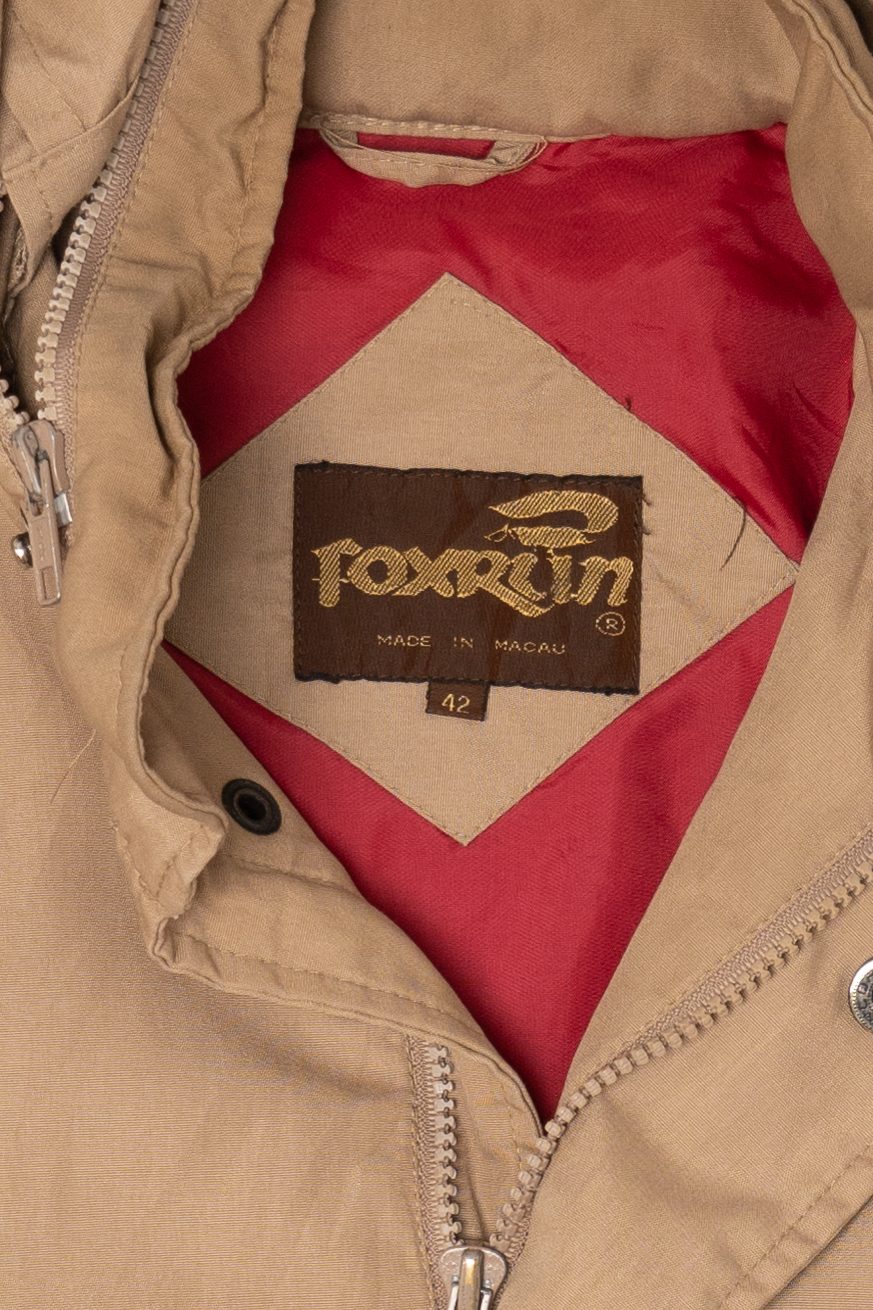 Vintage Beige Foxrun Compactable Hood Jacket (1980s)