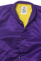 Vintage Lakers Colors Blank Purple NBA Starter Bomber Jacket