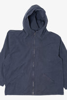Vintage Navy Blue J. Crew Hooded Lightweight Jacket (1990s)